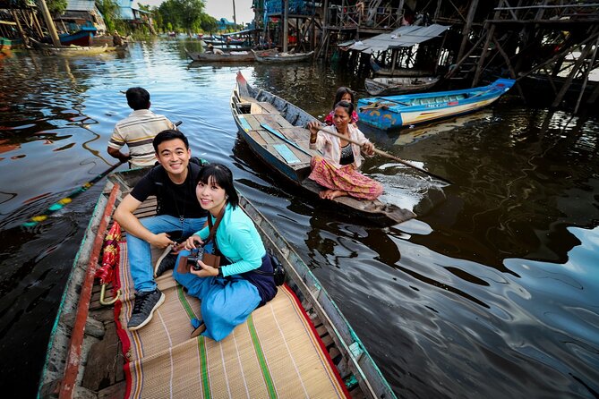 2-Day Discover Angkor Temples, Kulen Mountain & Tonle Sap - Kampong Phluk floating village: boat time on Tonle Sap’s flooded world