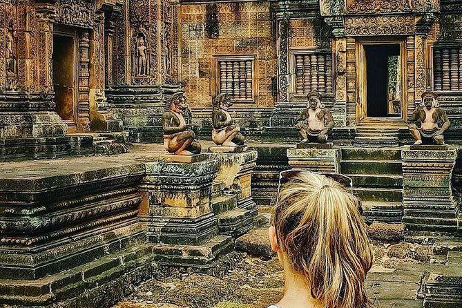 3-Day Tour(Unforgettable Angkor Temple Complex, Banteay Srei& Floating Village) - Day 1 through Angkor Thom: jungle air, stone faces, and long carvings