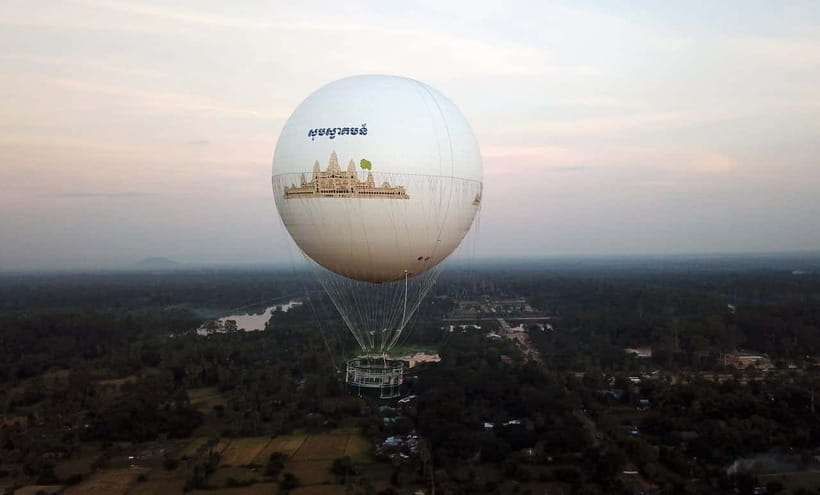 Angkor Balloon Sunrise or Sunset ride. - What you’re really buying: a short flight, but a very specific view