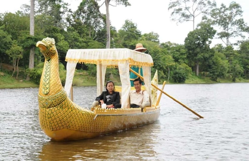 Angkor Bike tour & Gondola Sunset Boat - The Mid-Ride Reset: Water, Fruit, and Staying Comfortable