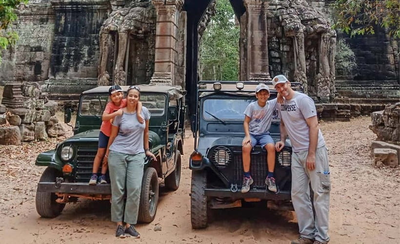 Angkor Wat: Guided Jeep Tour Inclusive lunch at local house - Bayon Temple and the giant faces at the city’s center