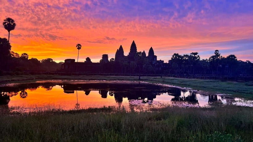 Angkor Wat: Highlights and Sunrise Guided Tour - Angkor Wat at Dawn: Reflection Pools, Spires, and Photo Help