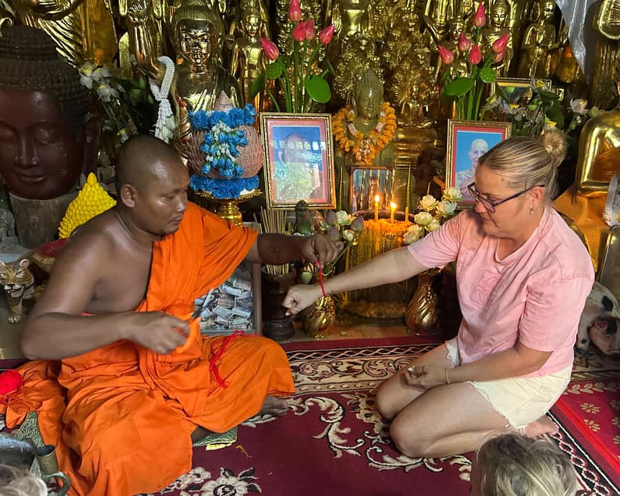 Angkor Wat & Temples: Private Spiritual Tour by Lady Tuk Tuk - The Monk Blessing at a Local Pagoda: A Real Cultural Finish