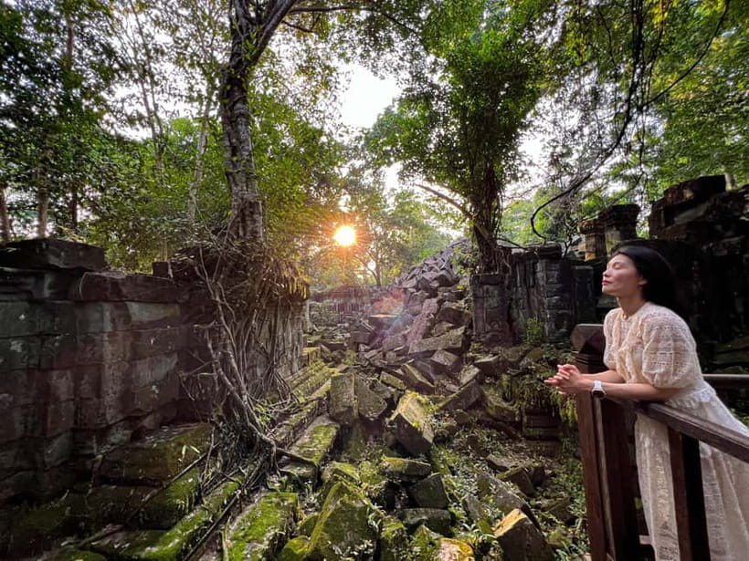 Banteay Srei, Beng Mealea and Kulen Mountain with Picnic - From hotel pickup to Palm Cake Village