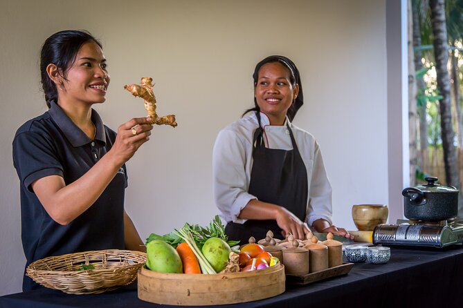 Evening Cooking Class - Inside the thatch pavilion: a hands-on class, not a demo
