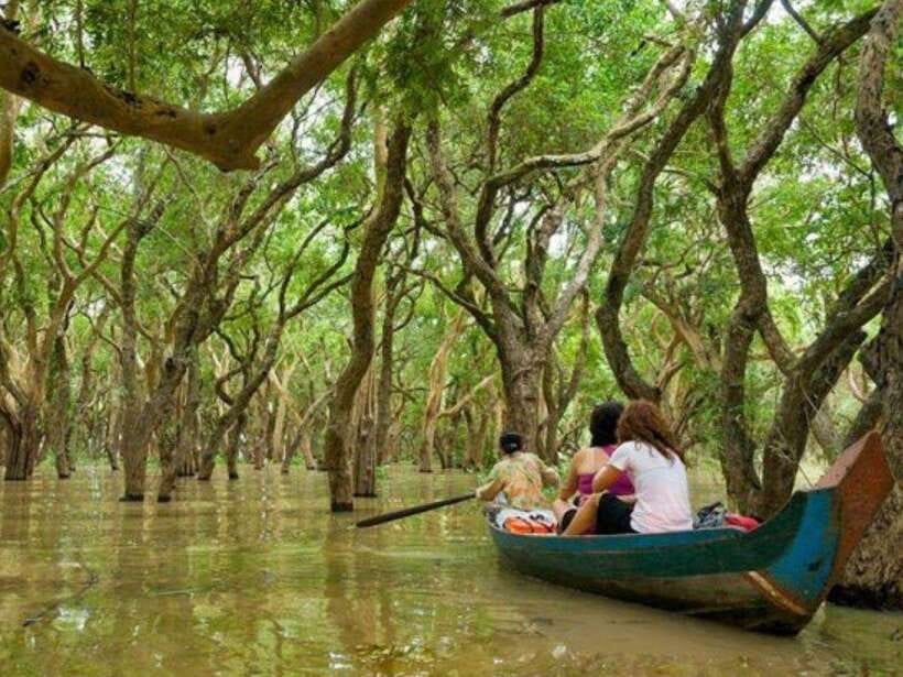 Floating Village-Mangroves Forest Tonle Sap Lake Boat Tour - Getting picked up in Krong Siem Reap and warming up at Ro Lus Market