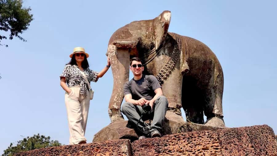 From Siem Reap: Banteay Srei Temple & Grand 5 Temple Tour - East Mebon: temple-on-water vibes and a myth-friendly setting
