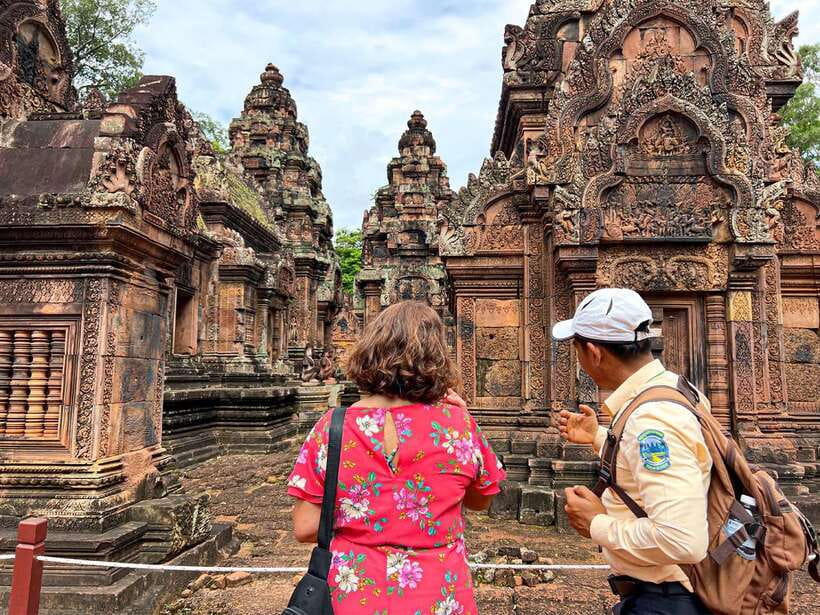 Kulen Mountain, Beng Mealea and Banteay Srei Full Day Tour - Banteay Srei: Tiny Temple, Big Carving Energy