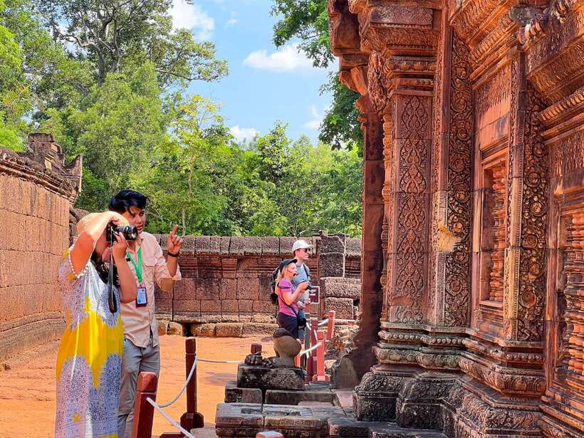 Kulen Mountain, Beng Mealea and Banteay Srei Full Day Tour - Phnom Kulen: Poeng Ta Kho, Waterfalls, Reclining Buddha, and the Thousand Lingas