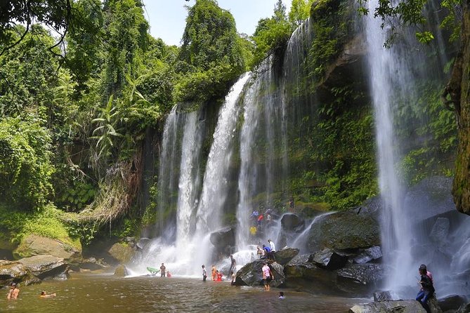 Kulen Waterfall and 1000 Lingas River Private Tour - Waterfall pools on Kulen: cooling off after the stone carvings