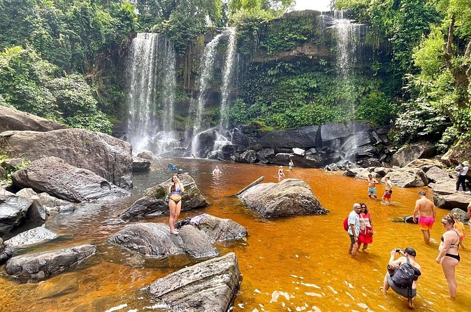 Kulen Waterfall and Banteay Srei -Lady Temple - Pre Rup: a 10th-century pyramid temple and a different kind of view