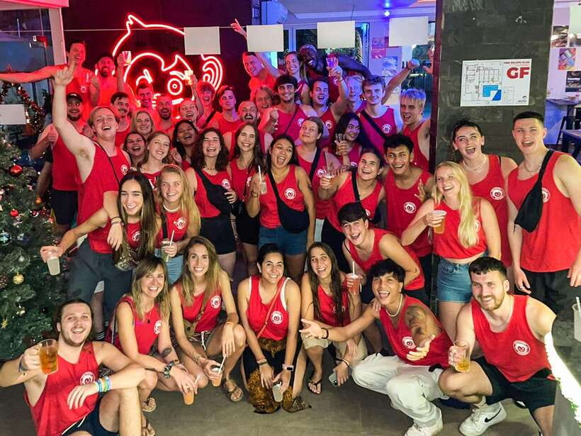 Mad Monkey Siem Reap Pub Crawl - 7:30 PM at Mad Monkey Canopy Bar: the easy kickoff