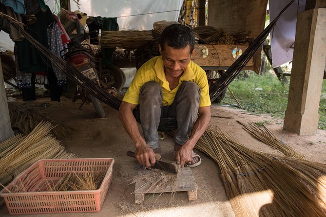 Ox Cart Ride of Rural Cambodia - Village Stops: Brooms, Sugar Palm, Beetle Nut, and Local Craft Work