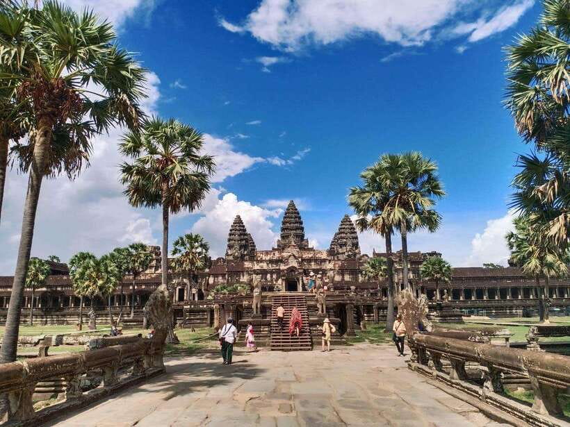 Private One Day Tour with Sunrise at Angkor Wat - Angkor Thom’s Southern Gate: the 23m faces and Naga details