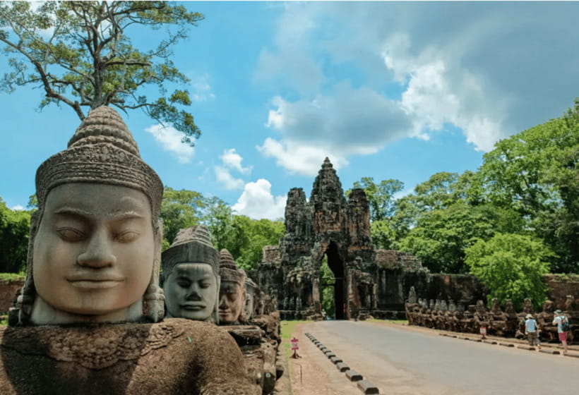 Siem Reap: Angkor Temples Tour - Shared Tours tours guide - South Gate of Angkor Thom: Bayon and Ta Prohm