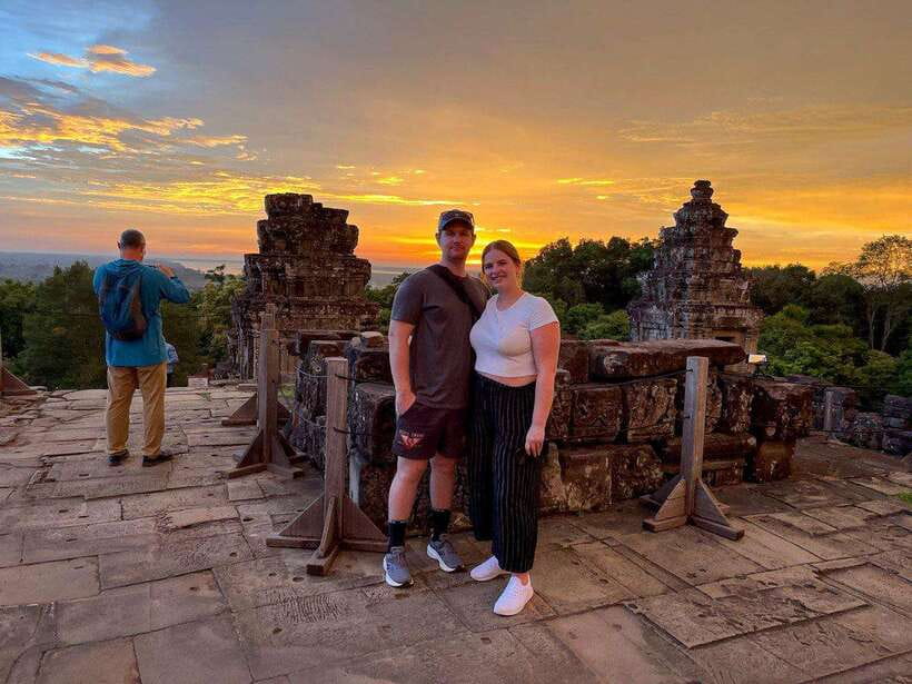 Siem Reap: Angkor Wat Small-Group Day Tour and Sunset - Angkor Thom: Bayon Faces, Terraces, and Royal-City Details