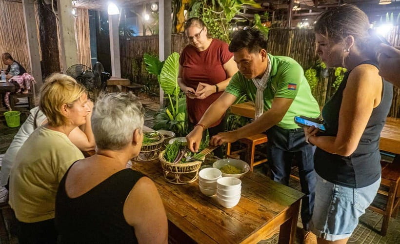 Siem Reap Evening Foodie Vespa Tour / Tuk Tuk Available - Road 60 Field Night Market: Bugs, Barbecued Chicken, and Cold Drinks