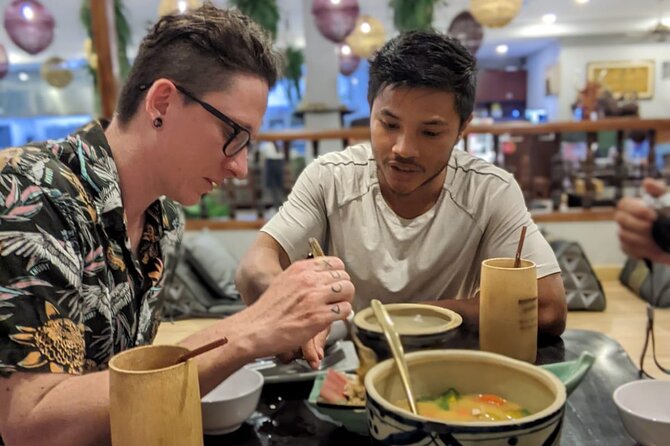 Siem Reap Food Tour By Local - Stop 1: handmade noodles with edible flowers and fermented pickles