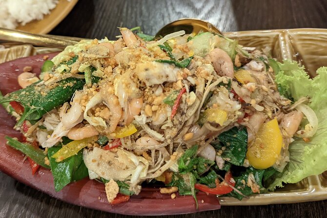 Siem Reap Food Tour By Local - Stop 5 at Wat Damnak: sticky rice, Cambodian desserts, and cocktails