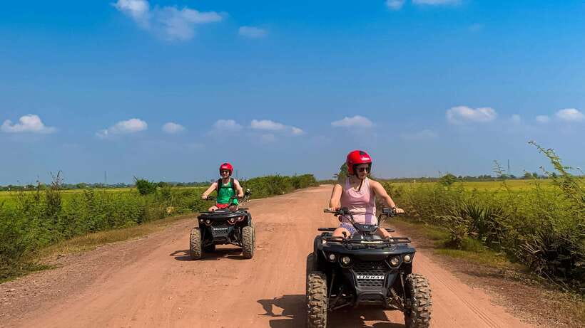 Siem Reap: Khmer Village and Fish Farm ATV Tour - Rice Paddy Field Stop: Watching Farms Work While You Travel