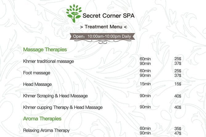 Siem Reap Luxurious Khmer Spa & Massages (Reservation ONLY) - A Calm Garden Break in Central Siem Reap